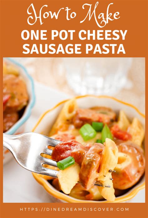 Bring the mixture to a boil, cover and turn heat to low. One Pot Cheesy Sausage Pasta | DINE DREAM DISCOVER