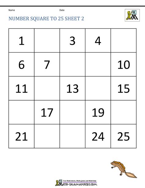 Kindergarten Math Printables