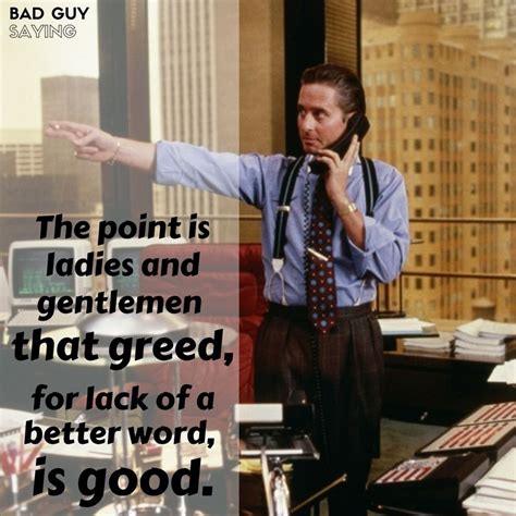 Greed Is Good Gordon Gekko Wall Street 1987 American Greed