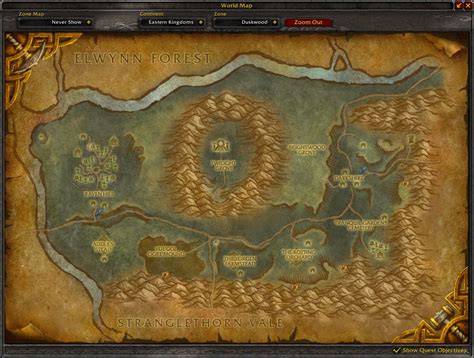 Duskwood Cataclysm Map Wow Screenshot Gamingcfg