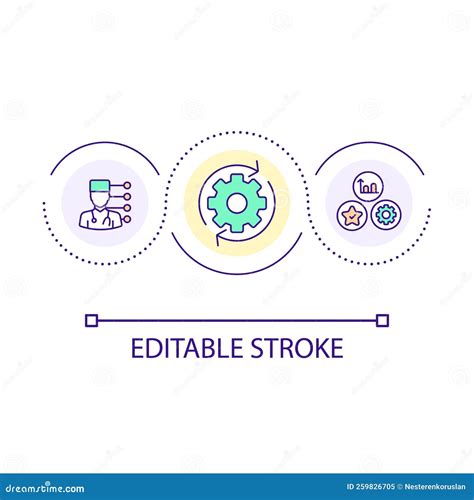 Healthcare Professionals Loop Concept Icon Stock Illustration