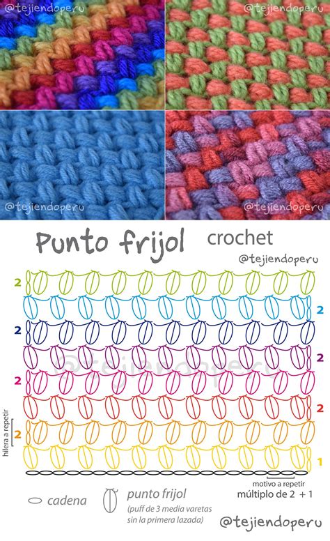Galería de puntos fantasía 14. Pin en Crochet