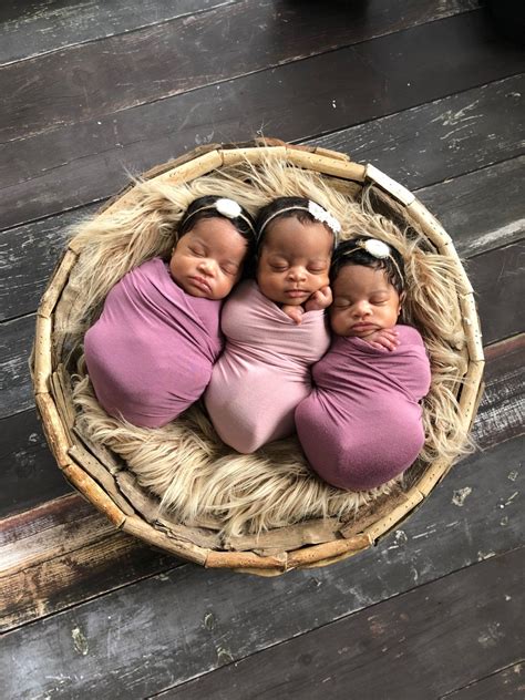 Bringing Home Triplets Triplet Babies Cute Black Babies Triplets