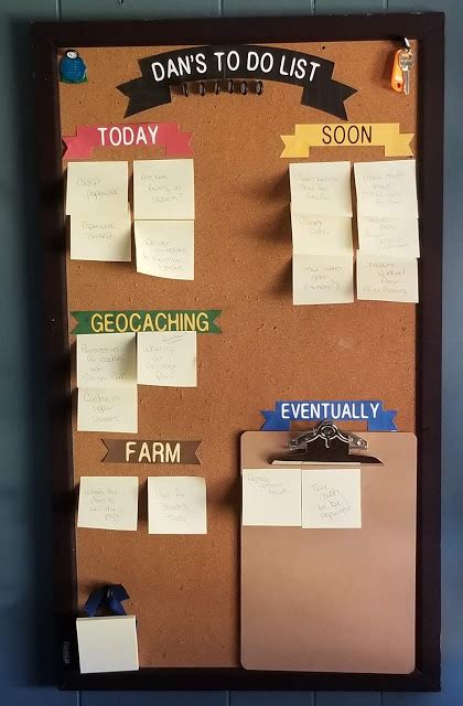 A Bulletin Board Planner To Do List With Sticky Notes Sticky Notes