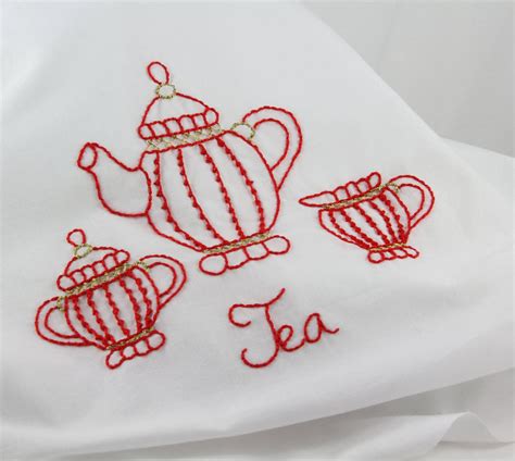 Embroidery Pattern Hand Embroidery Tea Embroidery Pattern