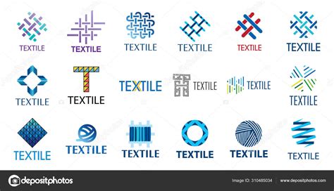 Logotipo Vectorial De La Tela Textil Y Costura Vector Gráfico