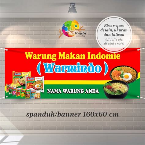 Jual Spanduk Banner Warmindo Warung Indomie Murah Model A Shopee Indonesia