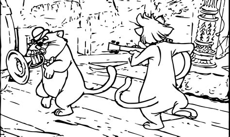 Disney The Aristocats Coloring Page 117 | Wecoloringpage.com