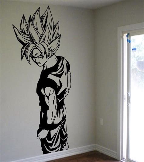 Wall Decal Super Saiyan Goku Vinyl Wall Decal Dragon Ball Z Dbz Anime