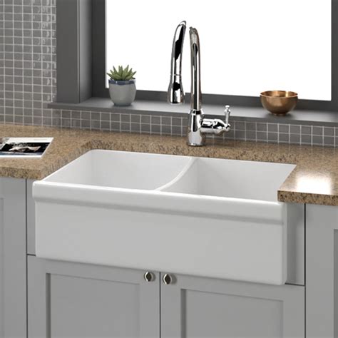 33 Prescara Fireclay Double Bowl Farmhouse Sink — Magnus Home Products