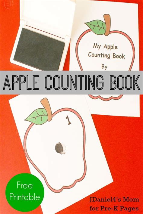 Apple Counting Book Preschool Apple Theme Apple Theme Activities