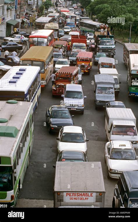 Traffic Jam Manila Philippines Stock Photo Alamy