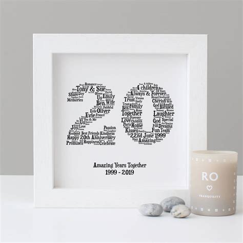 Personalised 20th Anniversary T By Hope And Love