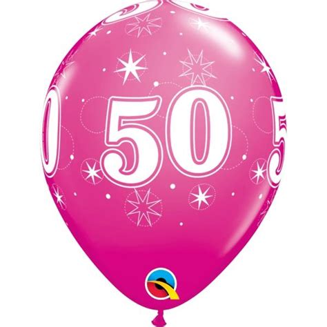 Pink 50th Birthday Balloons Latex Party Save Smile