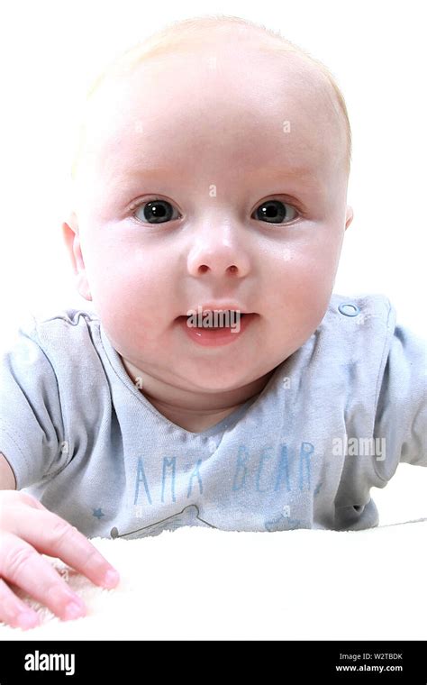 Happy 5 Month Old Baby Boy Stock Photo Alamy