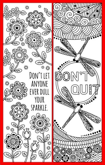 If he can easily cope, offer him something more complicated. 8 Coloring Bookmarks with Quotes | Free printable ...