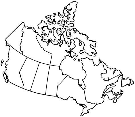 Map Of Canada Colouring Page At Free Printable