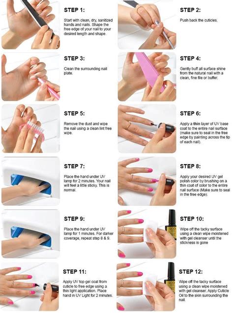 How To Apply Gel Polish Diy Acrylic Nails Gel Nail Tutorial Gel
