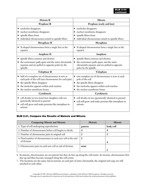 Mitosis And Meiosis Worksheet Studying Worksheets Hot Sex Picture