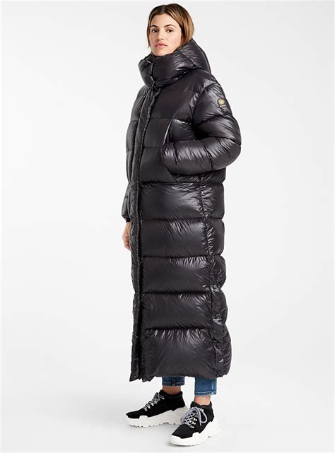 lund shiny down maxi puffer jacket kanuk women s quilted and down coats fall winter 2019