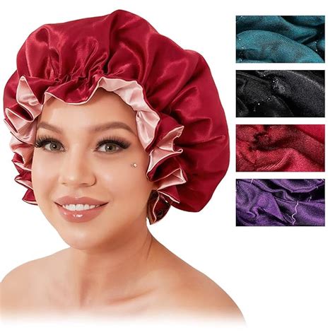 Satin Bonnet For Curly Hair Sleeping，silk Bonnets For