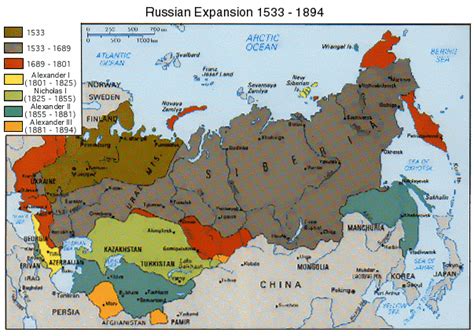 Russian Expansion 1533 To 1894 Imgur Map Historical Maps History