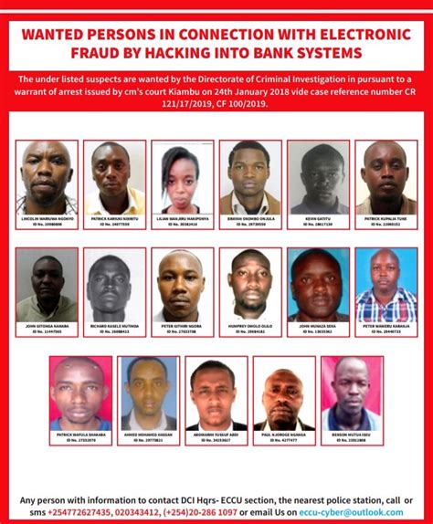 Dci Releases 130 Photos Of Most Wanted Electronic Fraud Suspects