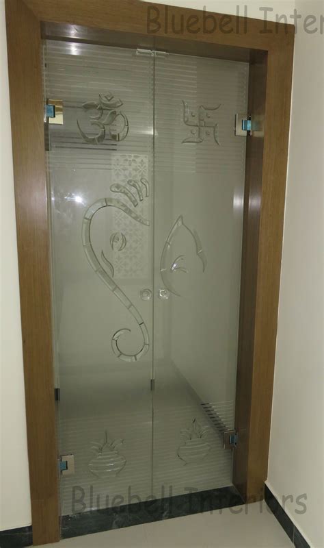 Glass Etching Designs For Pooja Doors Etched Glass Door Glass Decor