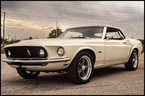 1969 Ford Mustang 47704 Miles White Convertible Automatic For Sale