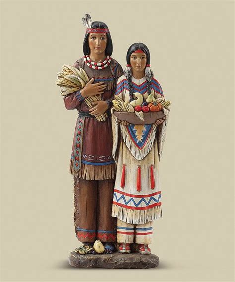 Roman Native American Couple Figurine Native American Nativity