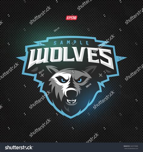 Modern Professional Wolf Logo For A Sport Team Stock Vector 342574580