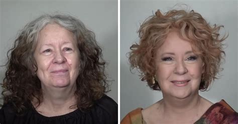60 year old woman doesn t recognize herself after talented stylist gives her a total makeover