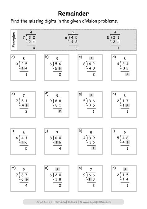 2nd Grade Division Worksheets Division Math Worksheets For 2nd