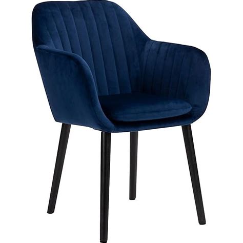53,5 cm cadre en bois de chêne couleur: Chaise capitonnée en velours bleu figuerolles avec ...
