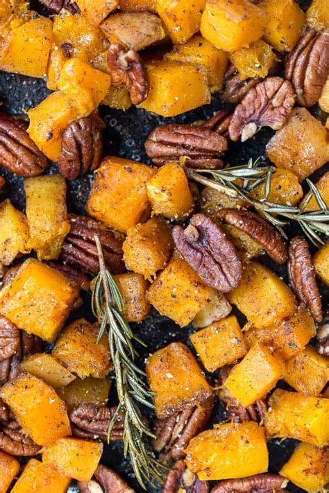 Maple Roasted Butternut Squash With Pecans Simply Quinoa