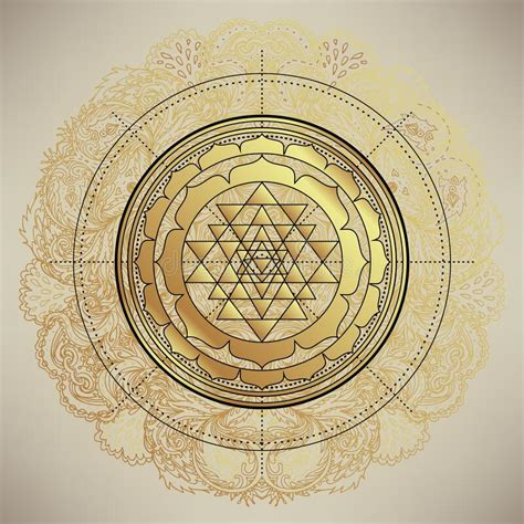 The Sri Yantra Or Sri Chakra Form Of Mystical Diagram Shri Vidya