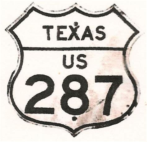 Texas U S Highway 287 Aaroads Shield Gallery