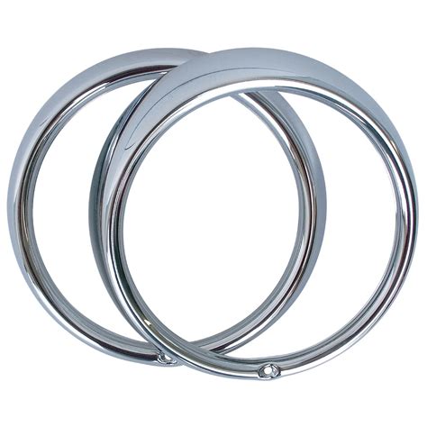 3428 Chrome Headlight Bezels Pair