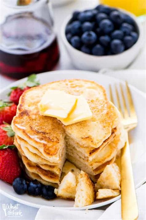Brunch is especially popular around the holidays, so it's always a good thing to have some gluten free holiday brunch recipe ideas ready to go. Light and Fluffy Gluten Free Pancakes - What the Fork