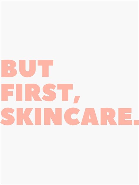 But First Skincare Pastel Pink Minimalistic Typography Word Art