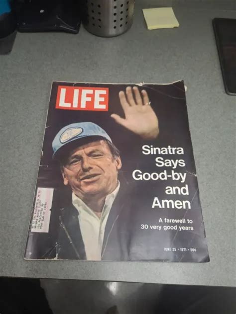Vintage Life Magazine Sinatra Says Goodbye Farewell To Years June Picclick