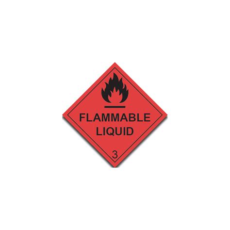 250mm Hazard Placards Class 3 Flammable Liquids