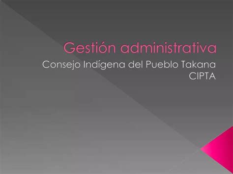 PPT Gestión administrativa PowerPoint Presentation free download
