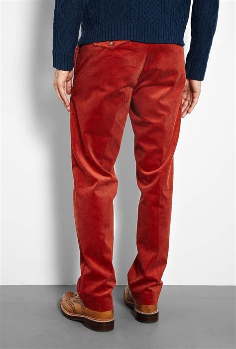 Polo Ralph Lauren Burnt Orange Corduroy Trousers Online Shopping