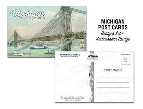 Michigan Bridges Postcards Made In Michigan
