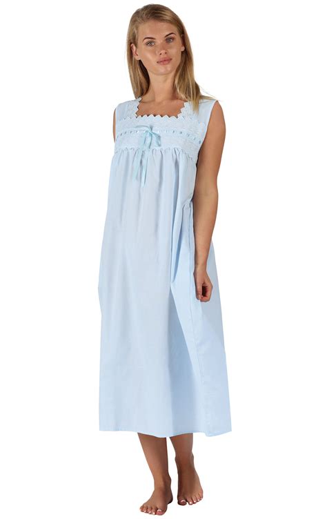 Sleeveless Vintage Nightgown For Women 100 Percent Cotton Nightgowns