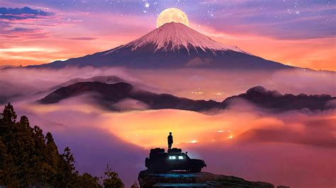 Mount Fuji Purple Wallpapers Wallpaper Cave