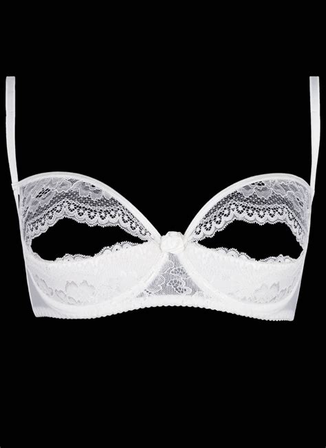 Angelic White Lace Open Cup Bra By Axami Lingerie Eye Kandee Lingerie