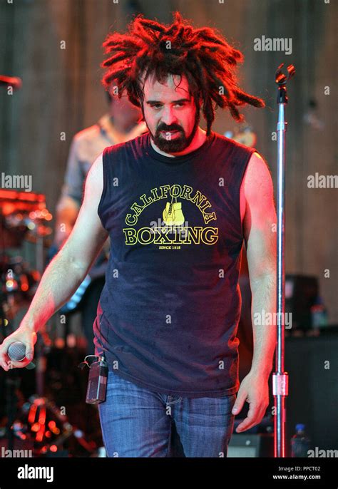 Adam Duritz With Counting Crows Performs In Concert At The Bayfront Park Amphitheater In Miami