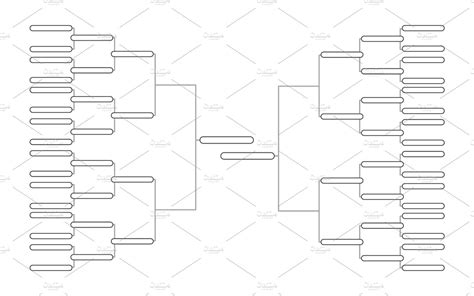 Simple Tournament Bracket Template Graphic Objects Creative Market